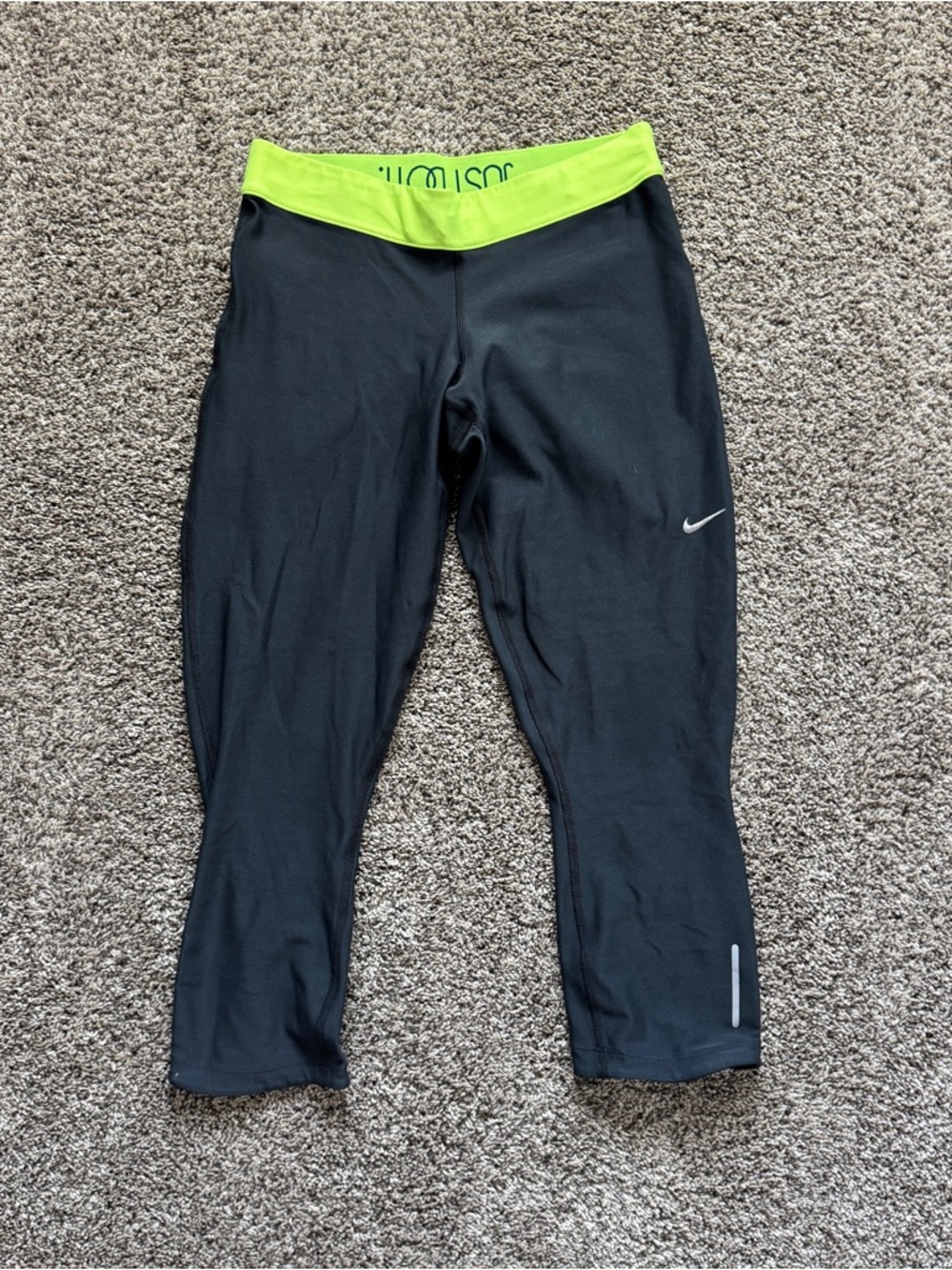 Nike lime green vintage capris